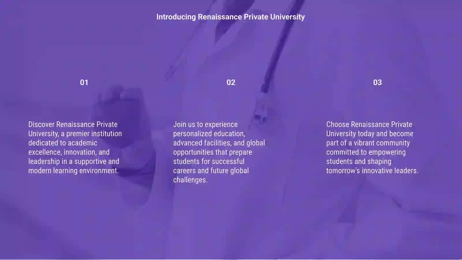 Renaissance Private University in English 3