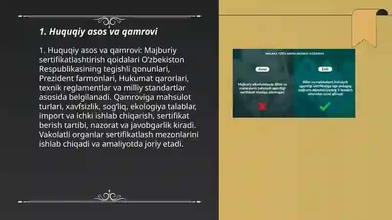 Majburiy tartibda sertifikatlanadigan bir turdagi mahsulotlarning alohida turlarini sertifikatlash qoidalari 3