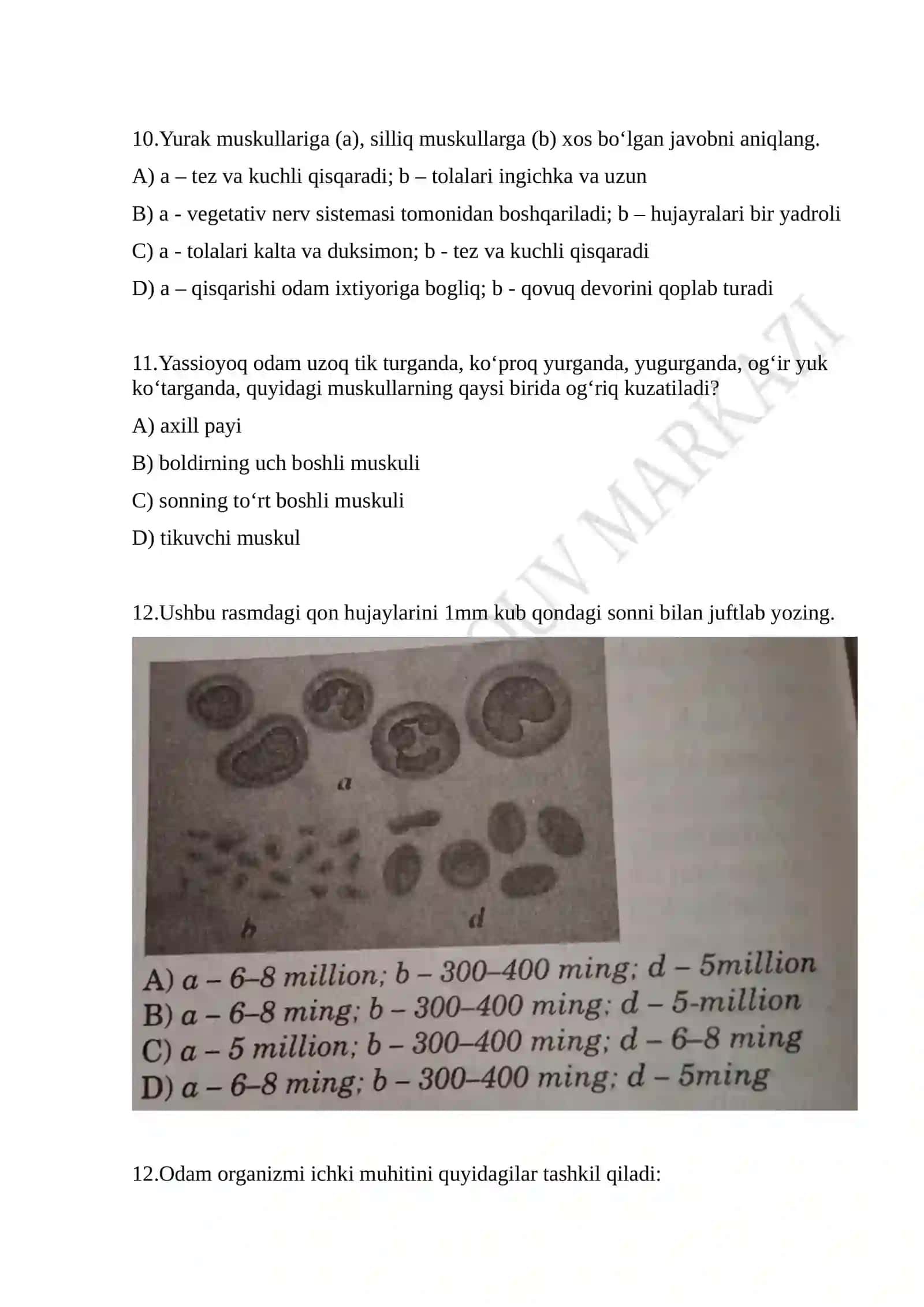 Biologiya 8-sinf umumiy. Milliy sertifikat darajasida 3