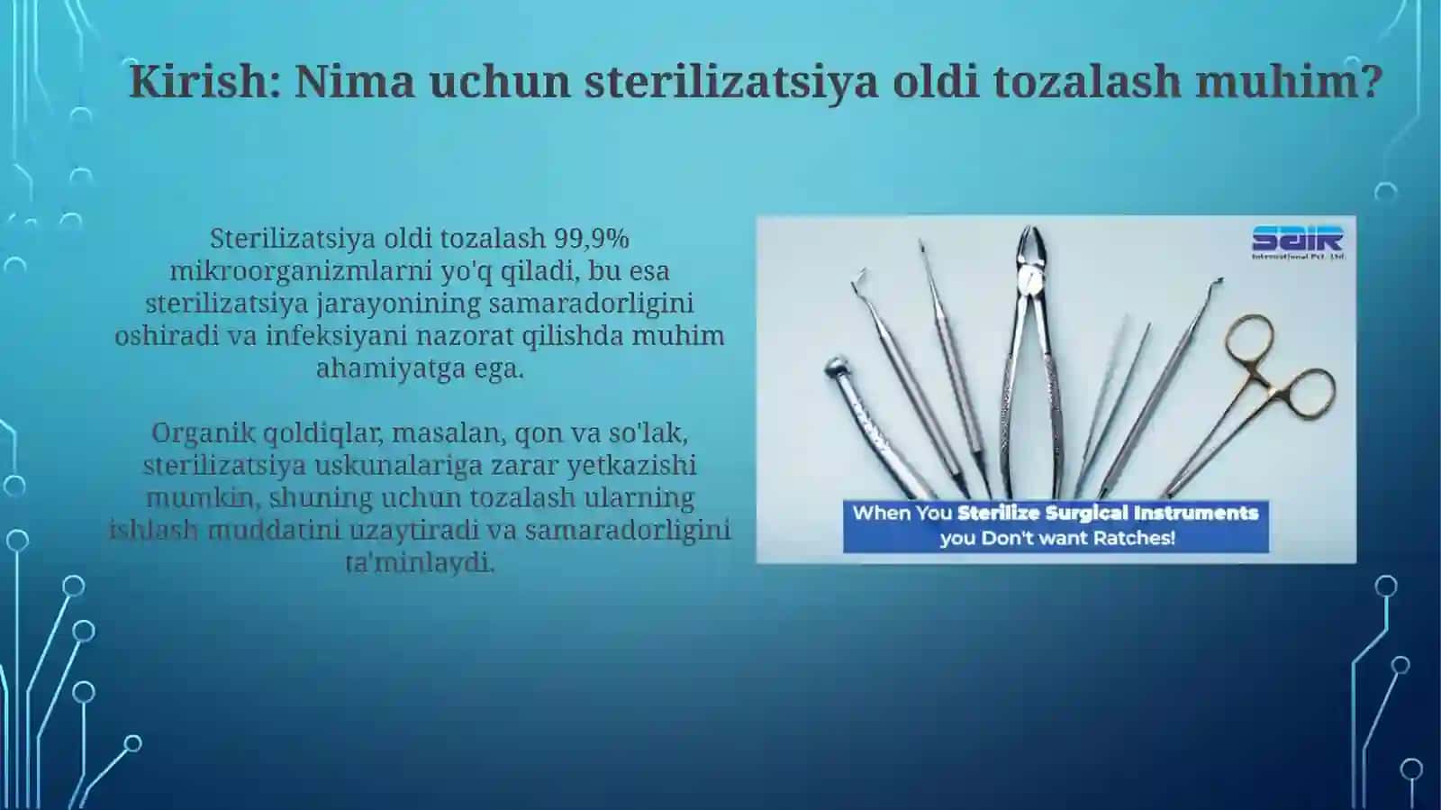 Stomatologik asboblarni sterilizatsiya oldi tozalov 3