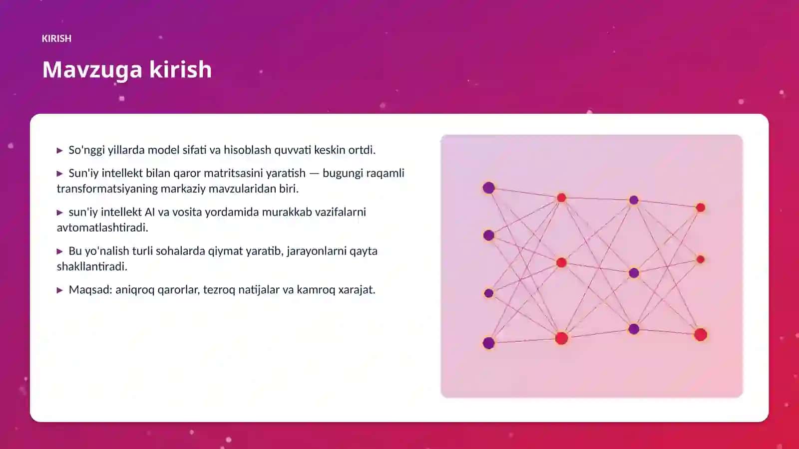 Sun'iy intellekt bilan qaror matritsasini yaratish 3