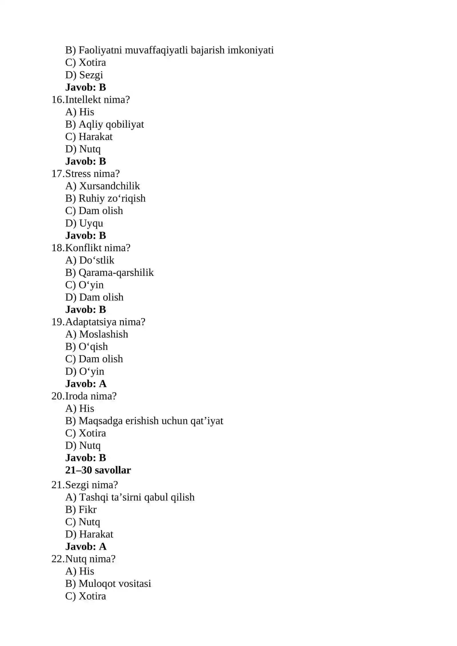 Maktab psixologi uchun 50 ta test 3