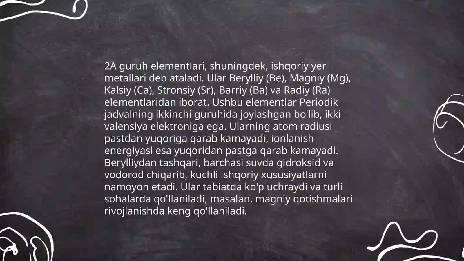 2 A guruh elementlari 3