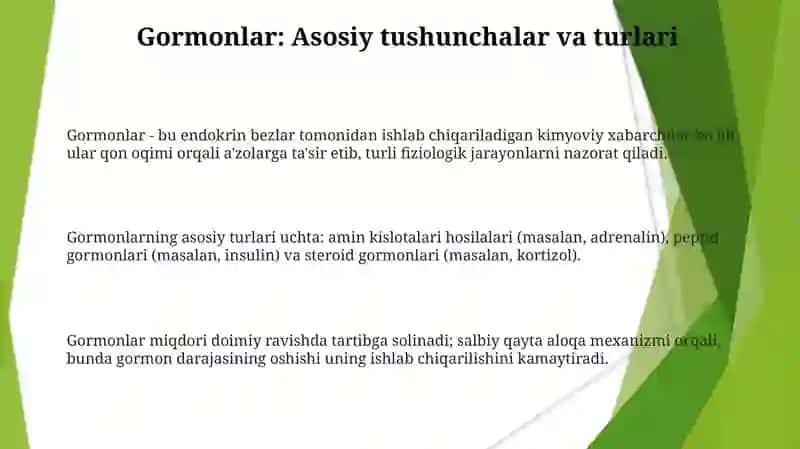 Garmonlarning organizmdagi ahamiyati 3