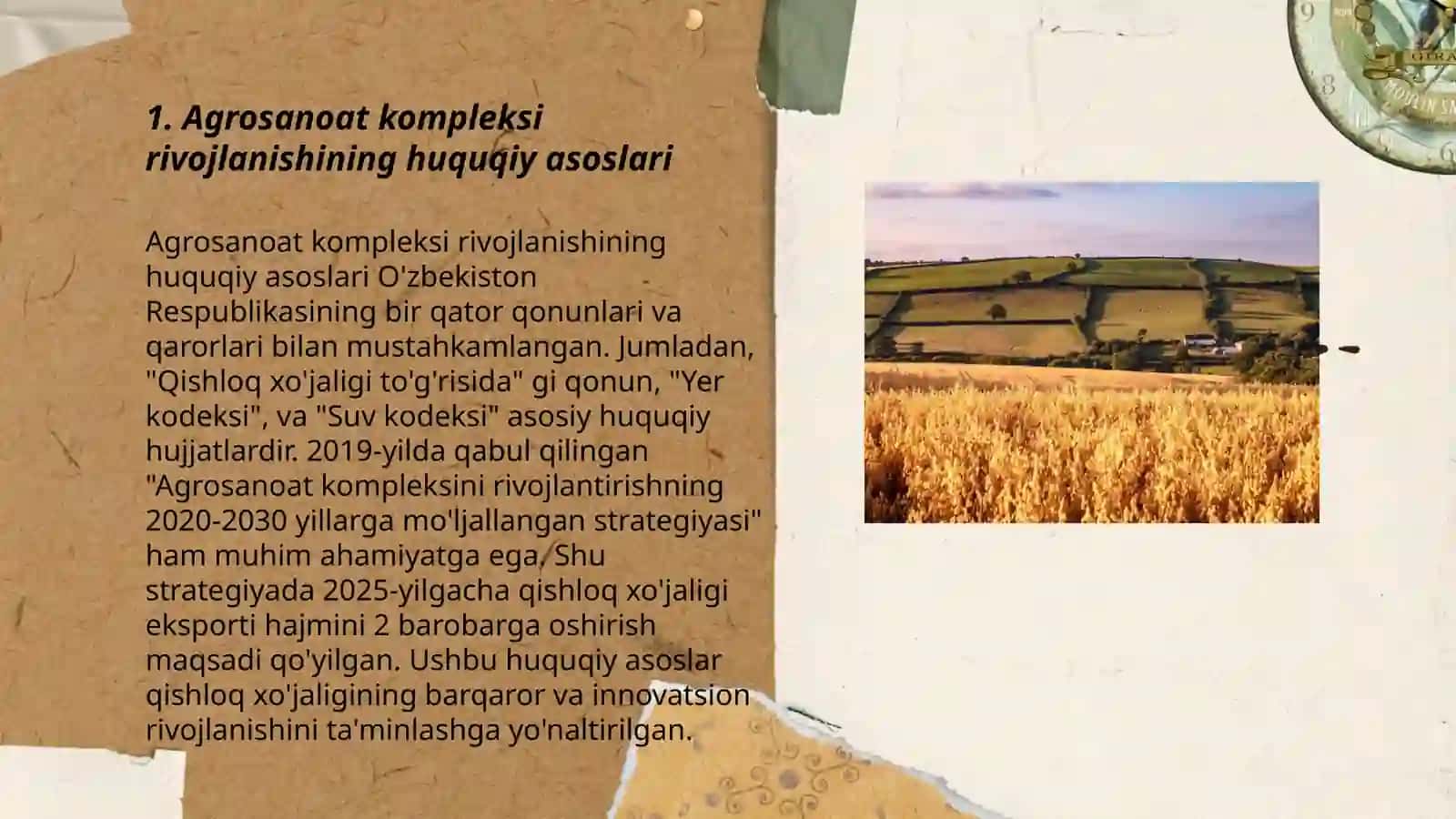 Agrar sohada amalga o‘shirilgan o‘zgarishlar 3