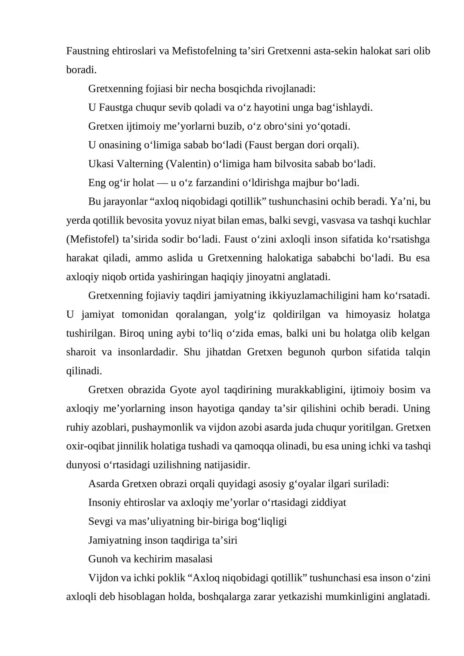 LOGANN VOLFGANG GYOTENING FAUST ASARIDAGI "GRETXEN FOJIASI" AXLOQ NIQOBIDAGI QOTILLIK 3