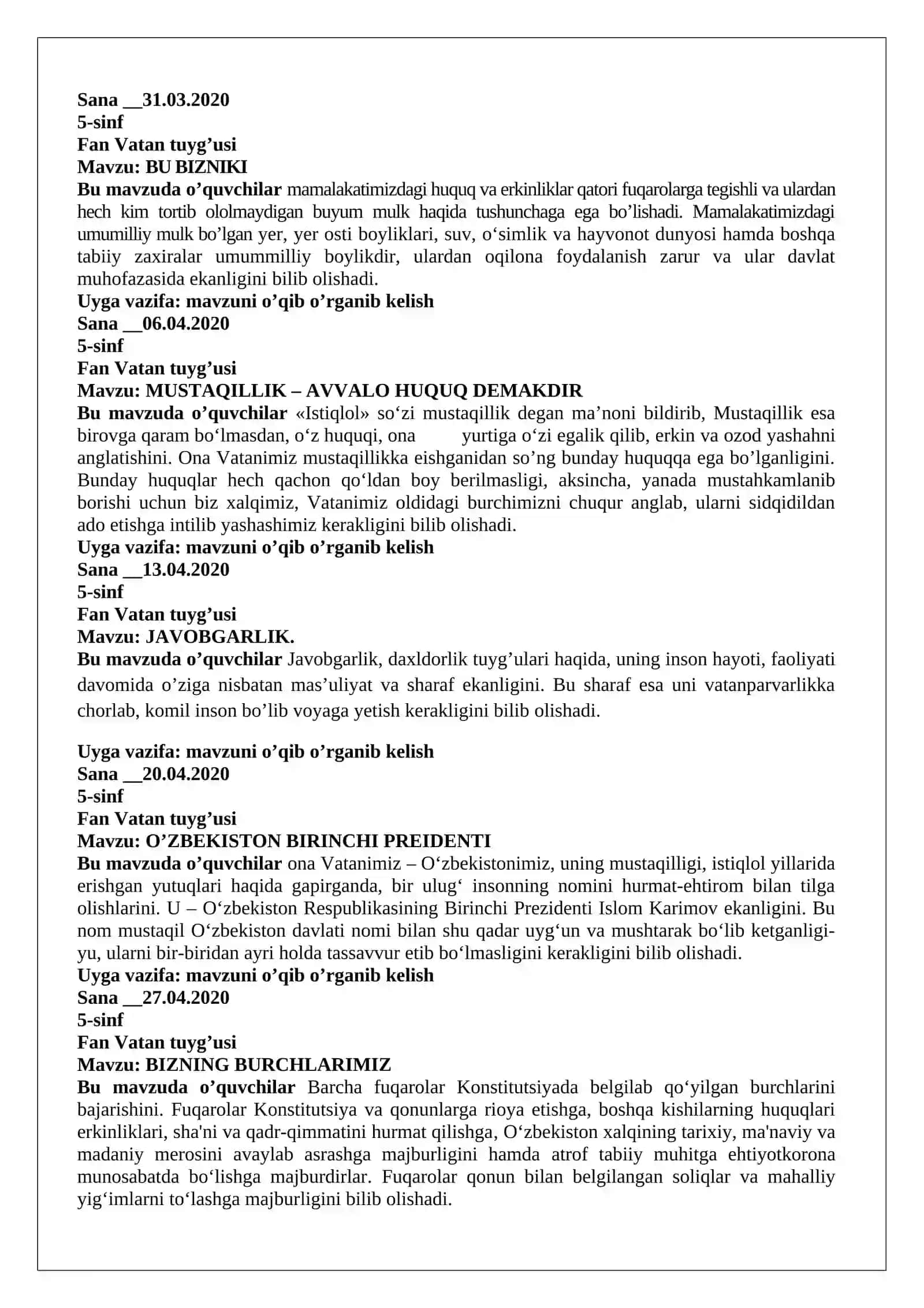 Vatan tuyg’usi 3