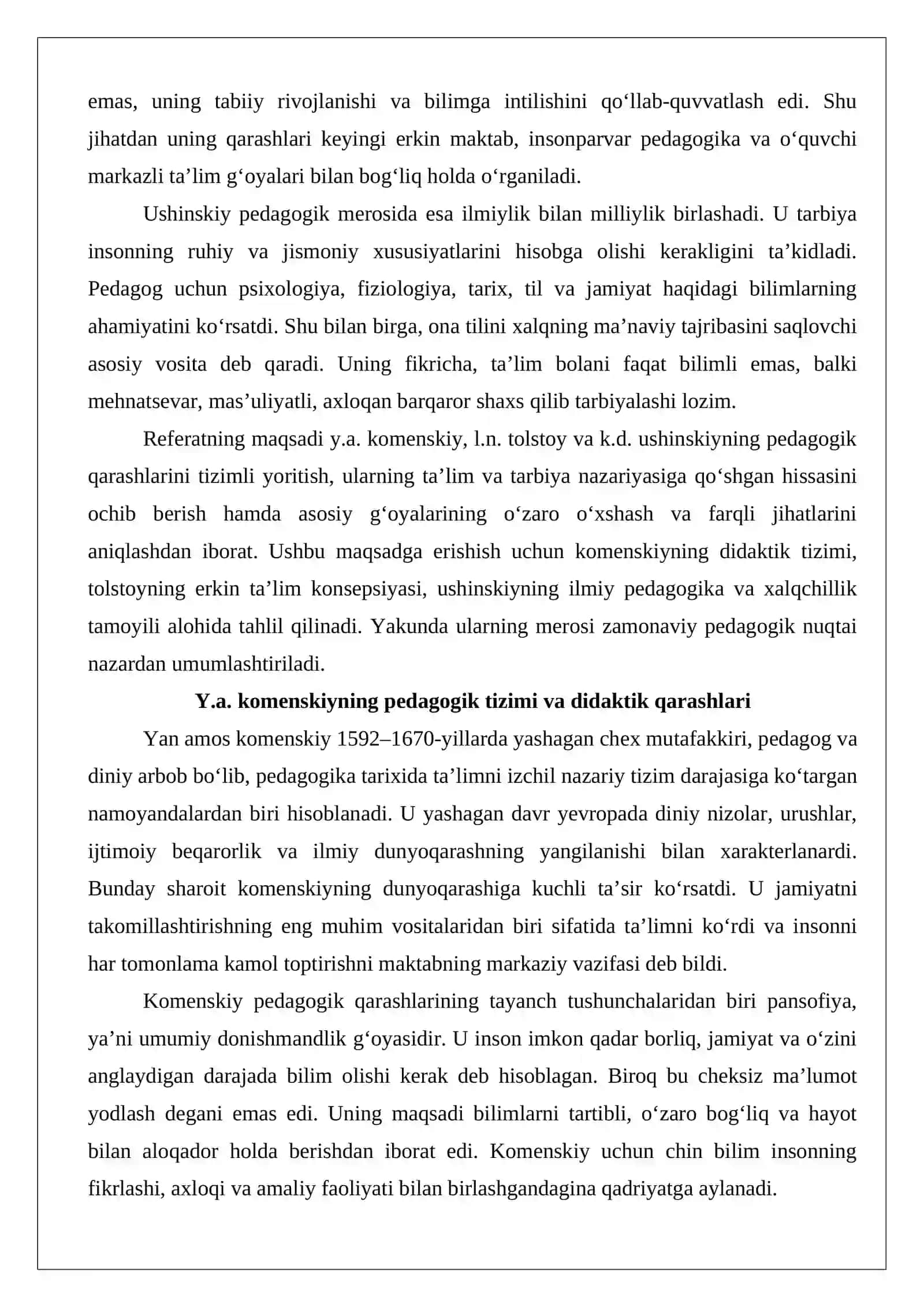 Y.a. Komenskiyning pedagogik tizimi va didaktik qarashlari 3