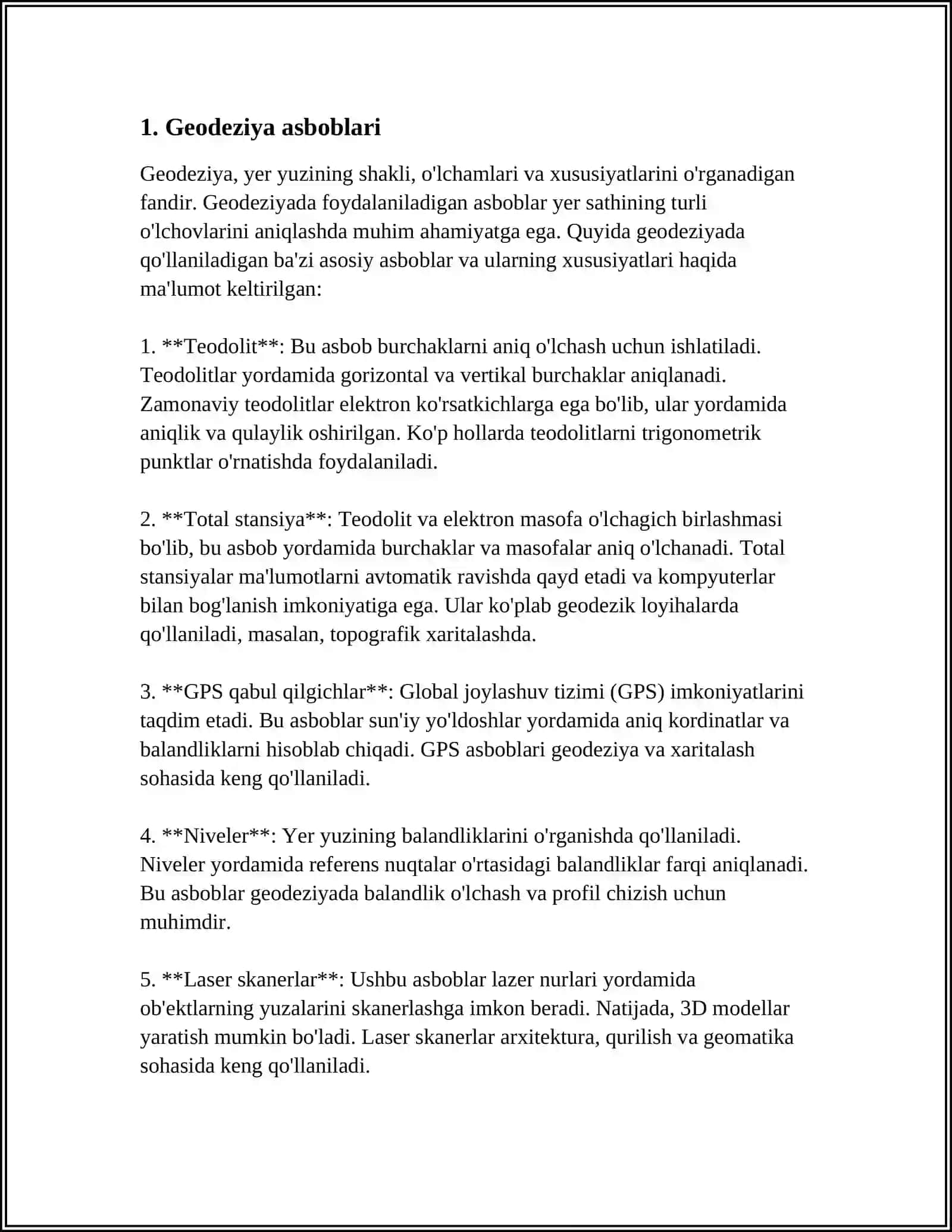 GEODEZIYA KARTOGRAFIYAGA OID ASBOBLAR 3