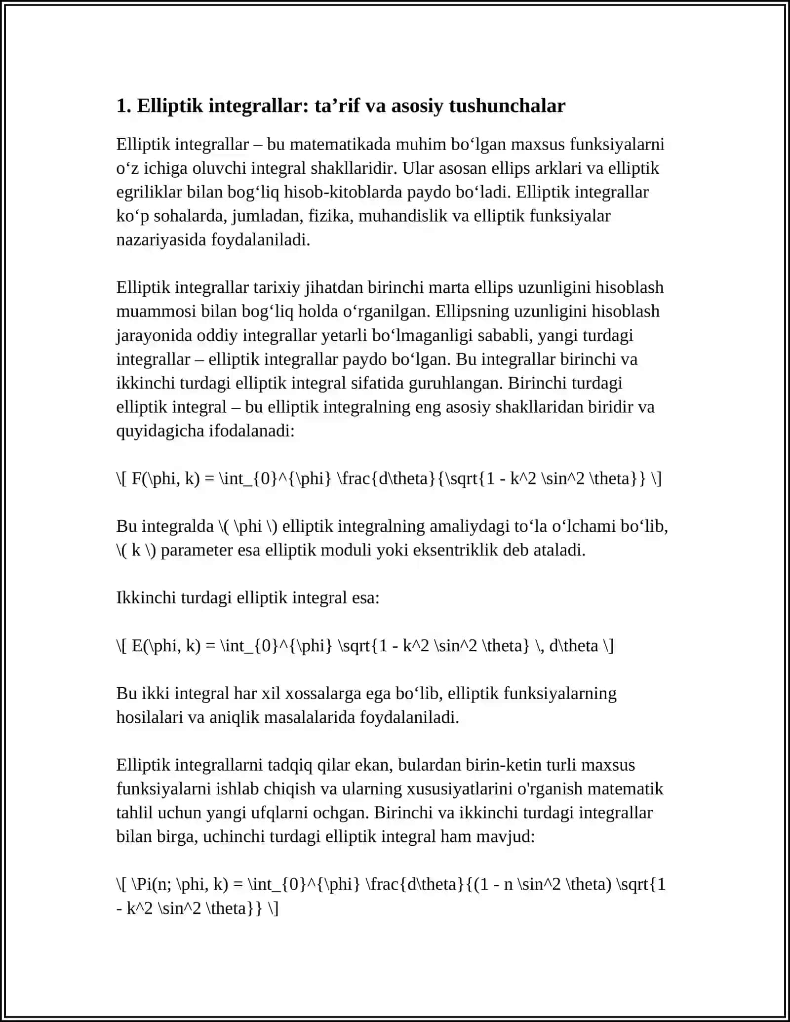 ELLIPTIK INTEGRALLAR 3