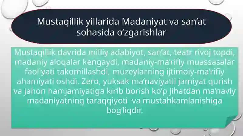 O’zbekistonda Madaniyat va san’at sohasiningTransformatsionJarayonlari 3