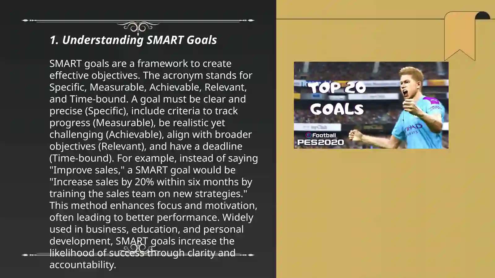 Set smart goals based on your goal 3