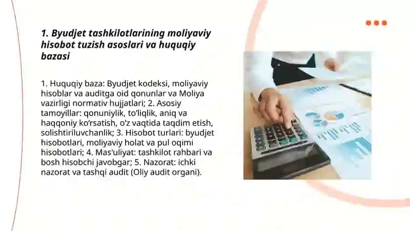 Byudjet tashkilotlarida moliyaviy hisobotlarni tuzish va taqdim qilish 3
