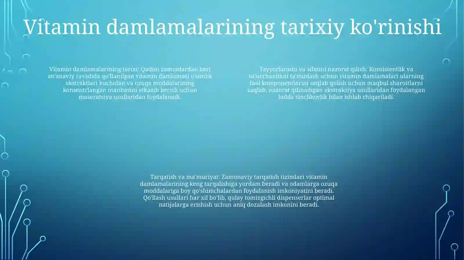 Vitaminli Damlamalarni Tayyorlash Uni Baholash VaTarqatishTartibi 3