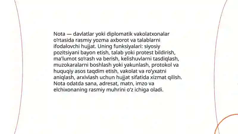 Nota: taʼrifi va funksiyalari 3