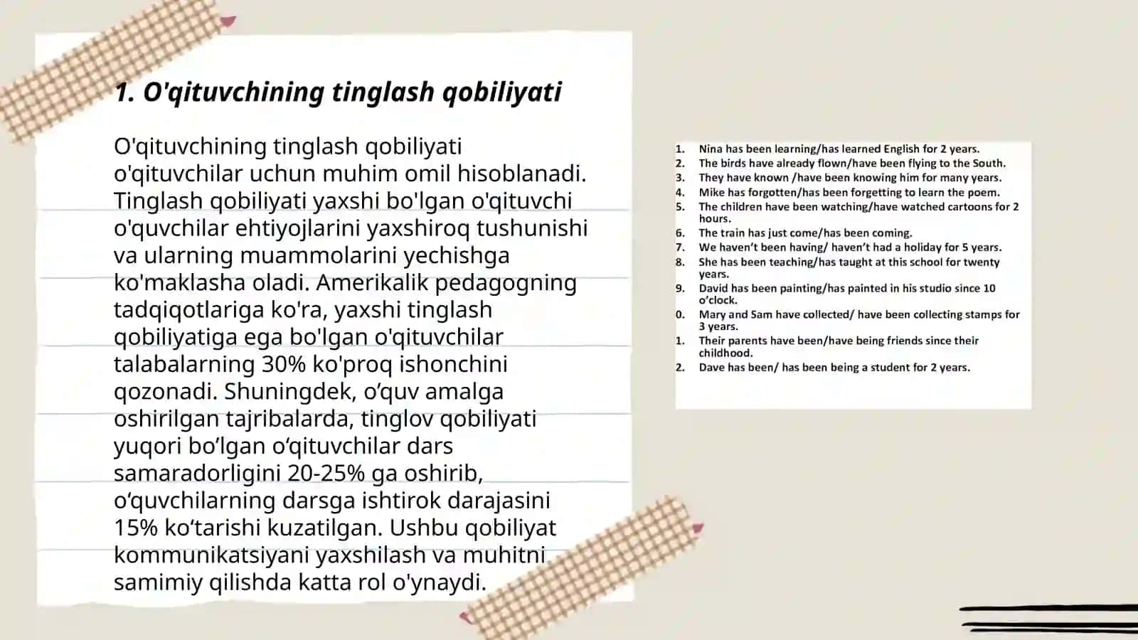 O'qituvchining tinglash qobiliyati 3