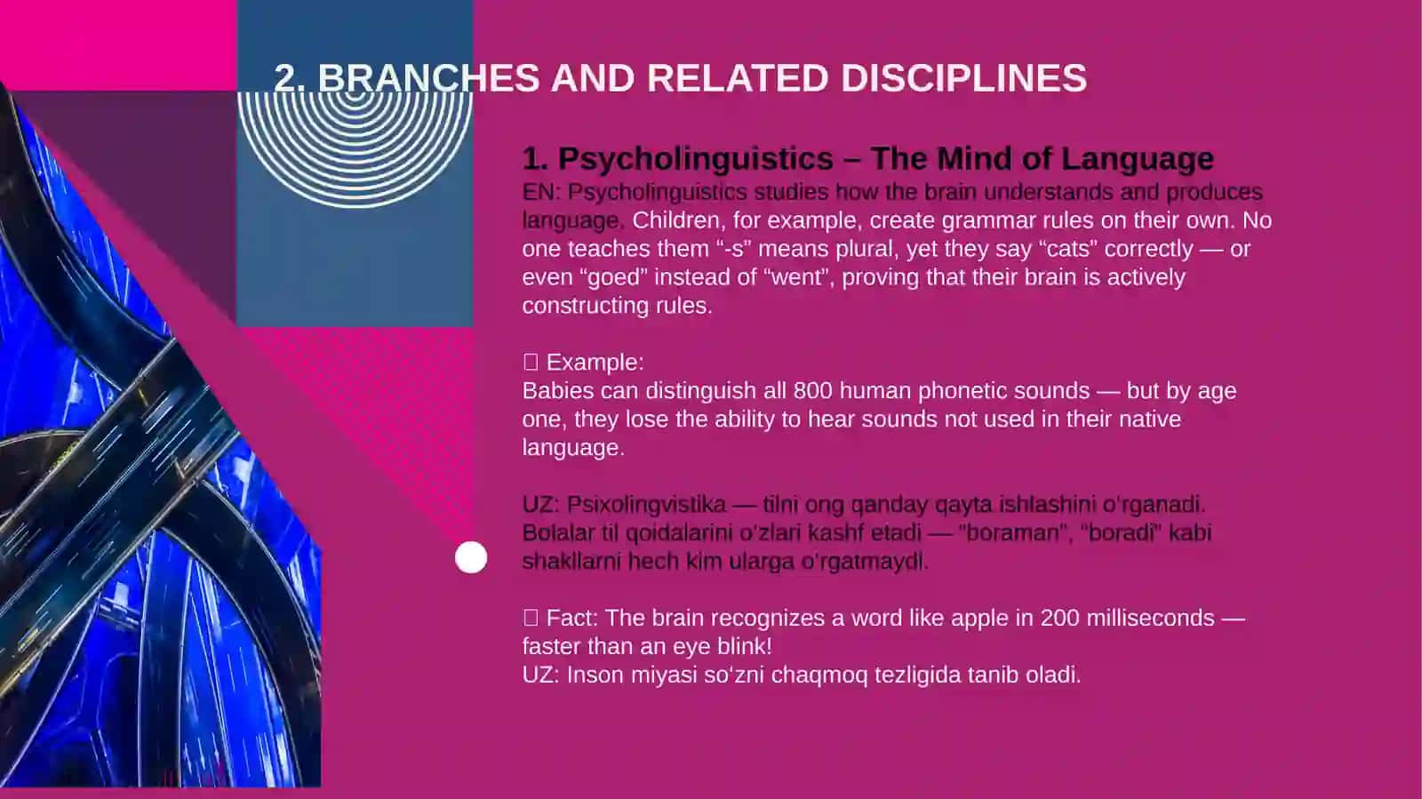 LINGUISTICS AND THE RELATED DISCIPLINES 3