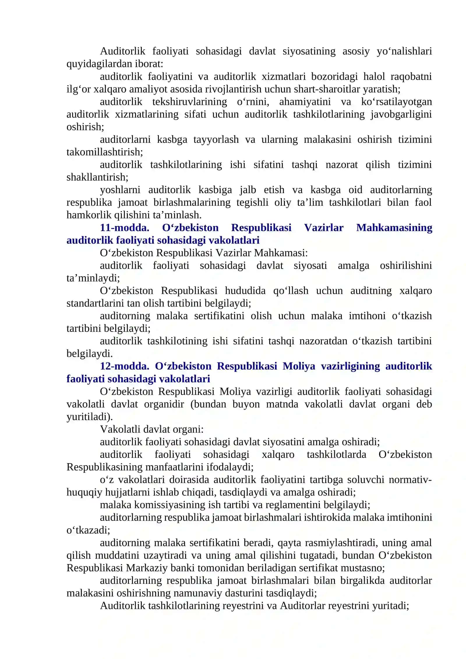 Auditorlik faoliyatining milliy standartlari 3