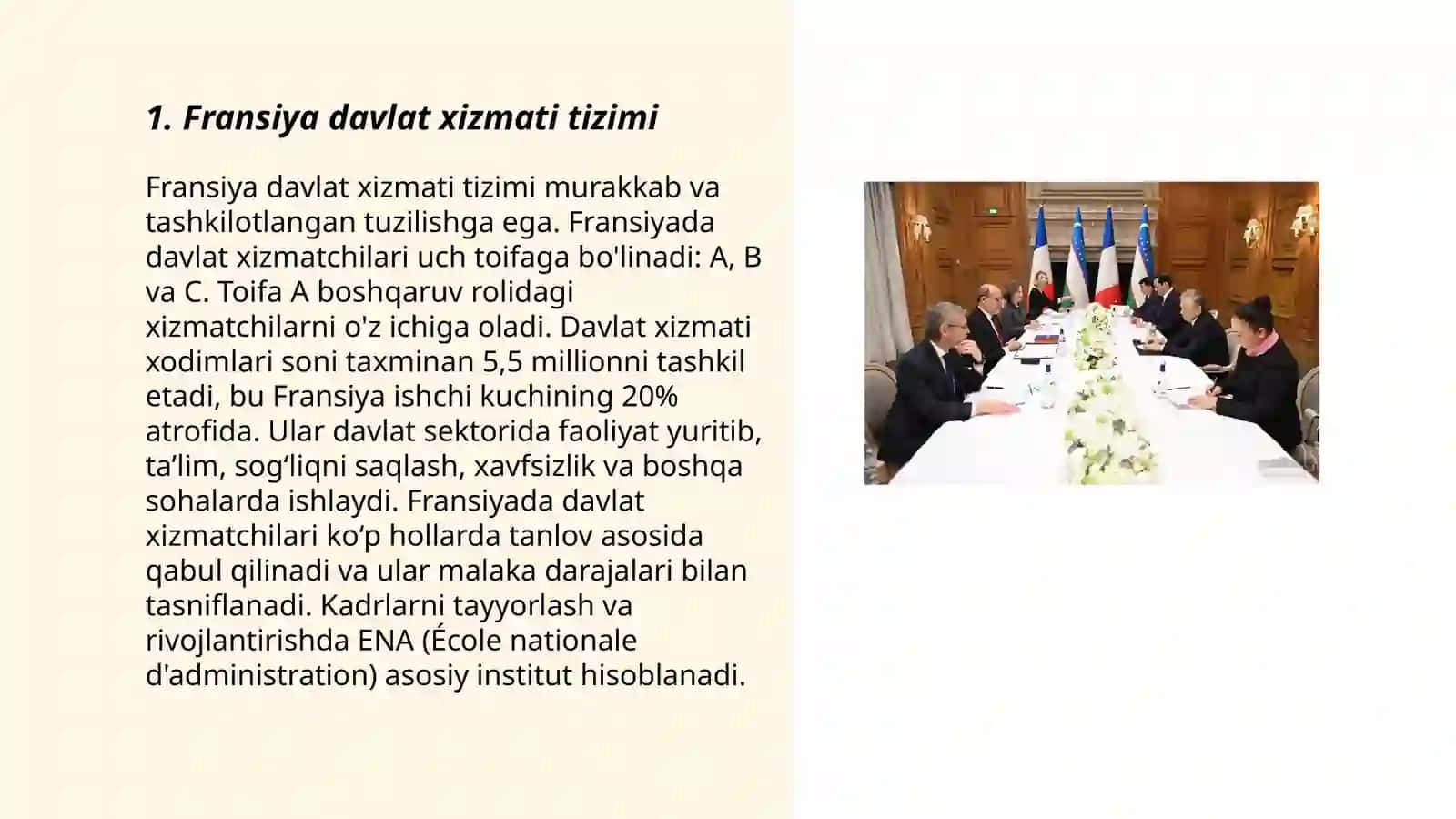 Fransiyada davlat xizmati sohasi xususiyatlari 3