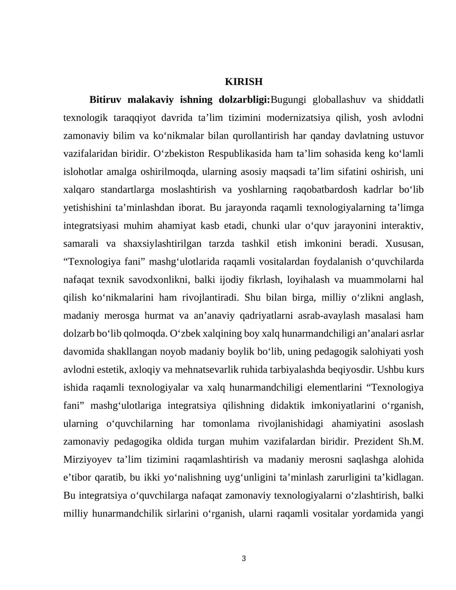 Texnologiya fani mashg'ulotlarida raqamli texnologiyalar hamda xalq hunarmandchilik elementlari integratsiyasining ditaktik imkoniyatlari 3