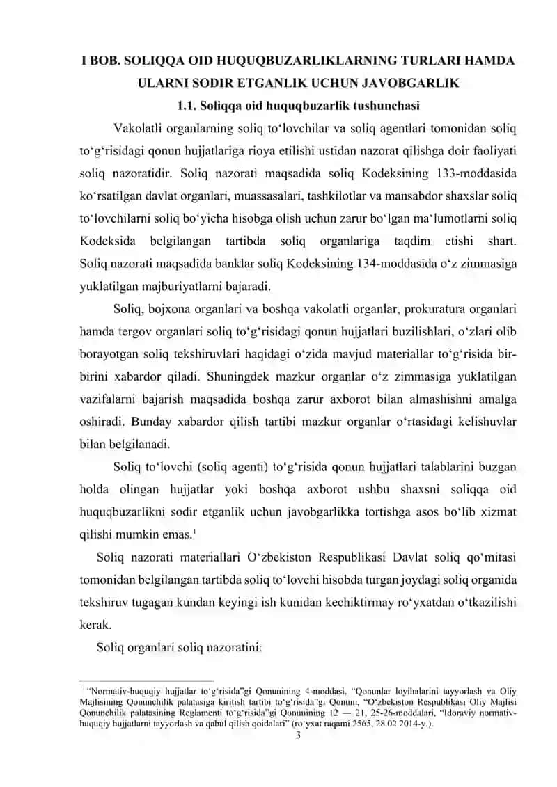 SOLIQQA OID HUQUQBUZARLIKLAR VA ULARNI SODIR ETGANLIK UCHUN JAVOBGARLIK 3