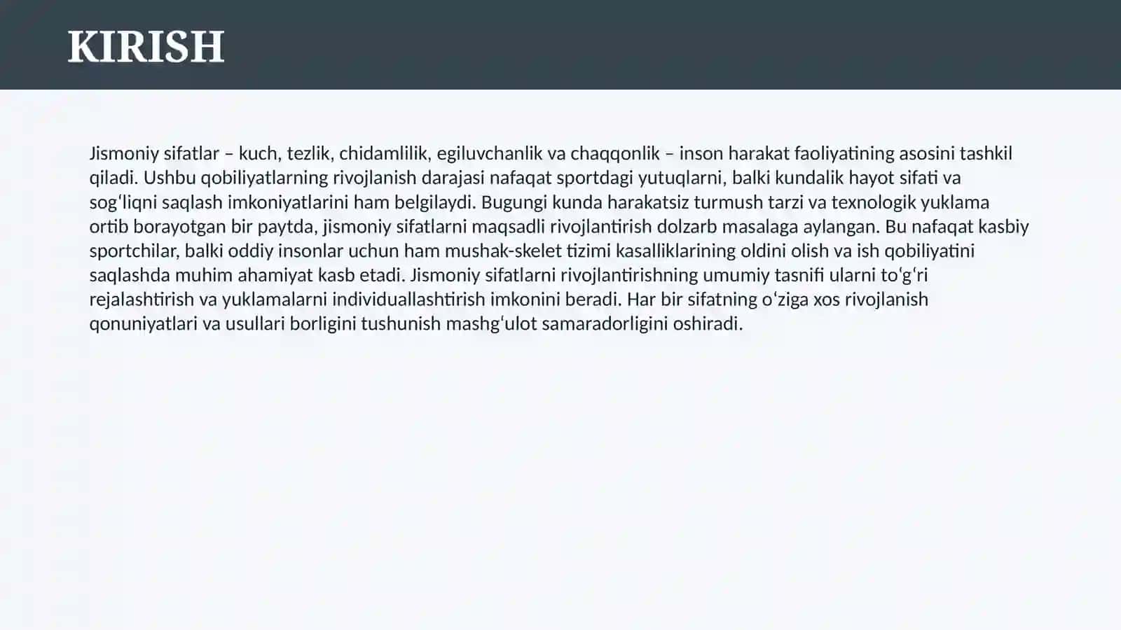 Jismoniy sifatlar (qobilyat) ni rivojlantirish umumiy tasnifi 3