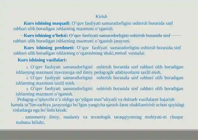 SINF RAHBARINING O'QUV FAOLIYATI SAMARADORLIGINI OSHIRISH YO'LLARI 3
