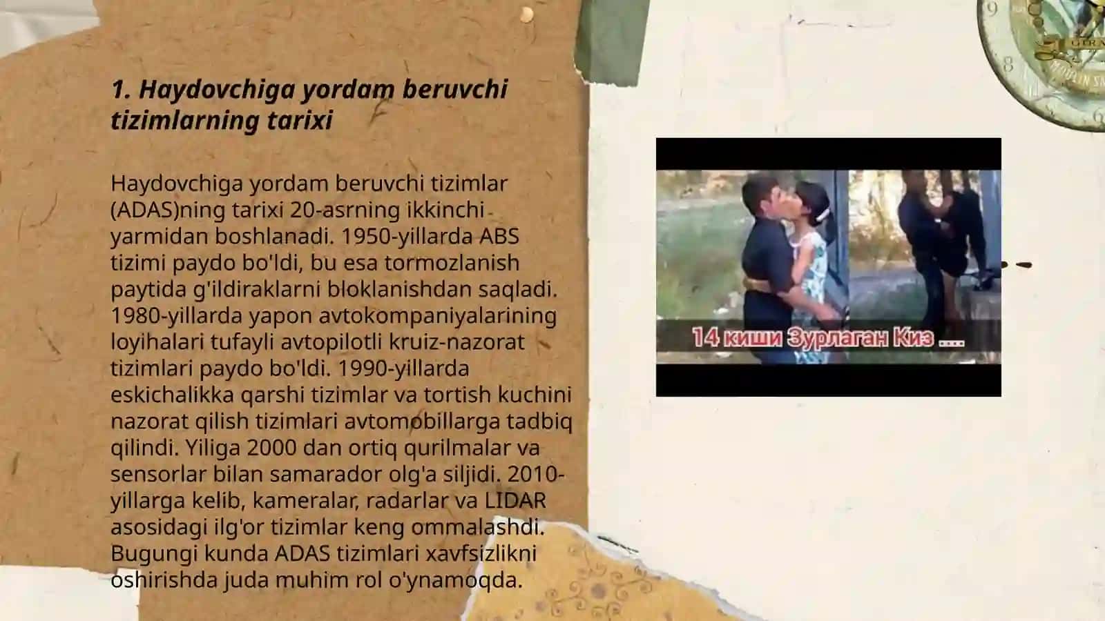 Haydovchiga yordam beruvchi tizimlar 3
