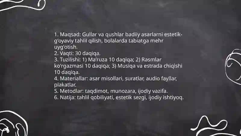 Tanlangan badiiy asarlarni estetik gʻoyaviy jihatdan tahlil qilish 3
