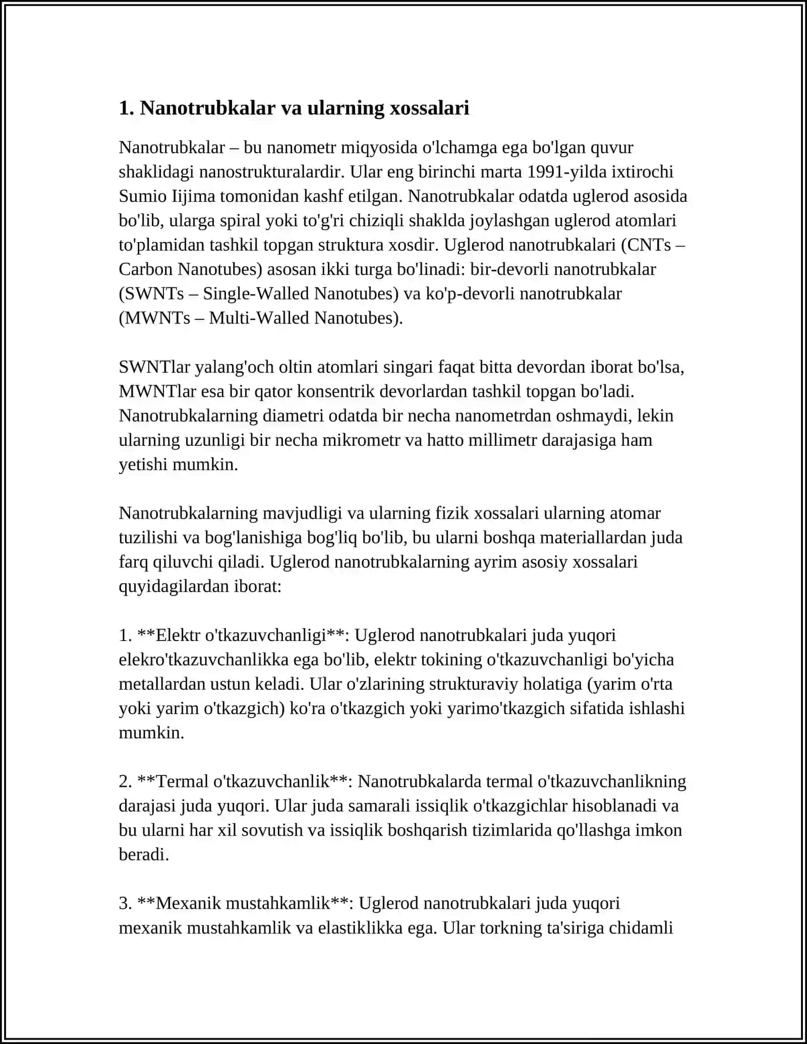 KIMYOVIY SENSORLARDA NANOTRUBKALARNI QOʻLLANILISHI 3
