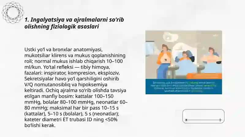 Ingalyatsita va ajralmalarni soʻrib olishda bemorga hamshiralik parvarishi 3