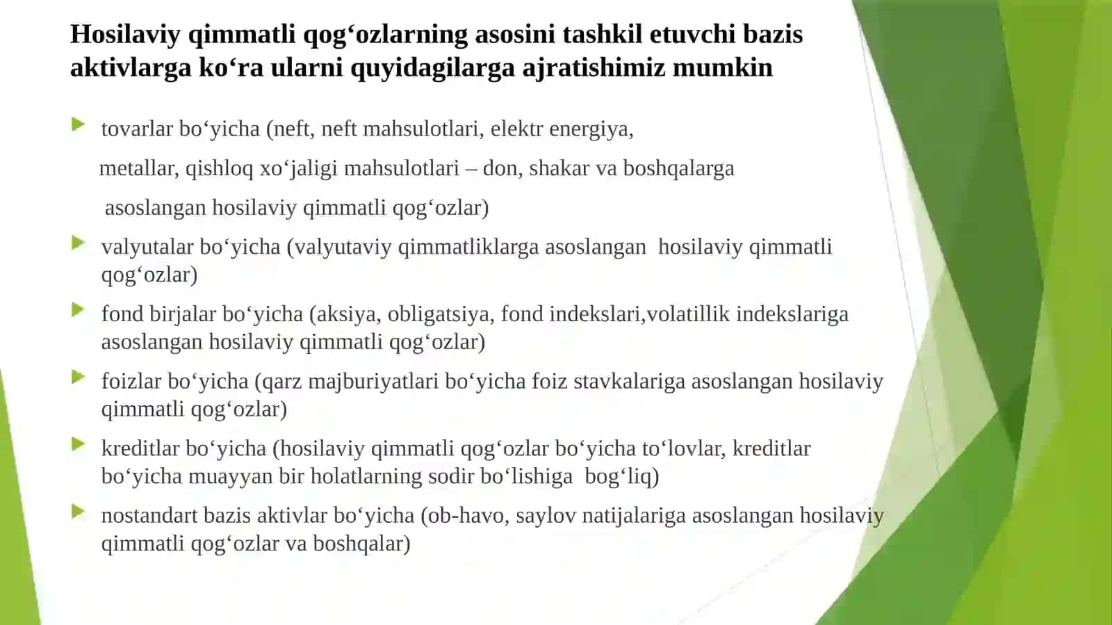 Xosilaviy qimmatli qog’ozlarning iqtisodiy mohiyati va ularning o’ziga xos xususiyatlari 3