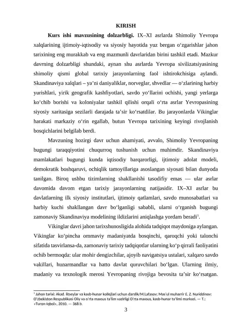 IX-XI asrlarda Shimoliy Yevropa xalqlarining ijtimoiy-iqtisodiy va siyosiy hayotidagi o'zgarishlar 3