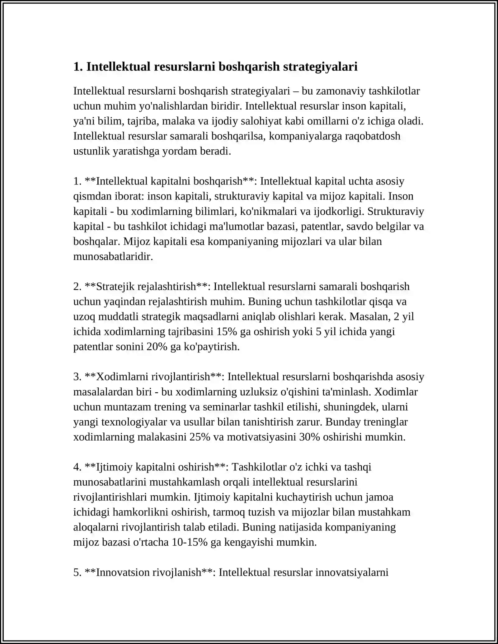INTELEKTUAL RESURSLARNI SHAKLLANTIRISH VA FOYDALANISH MUAMMOLARI 3