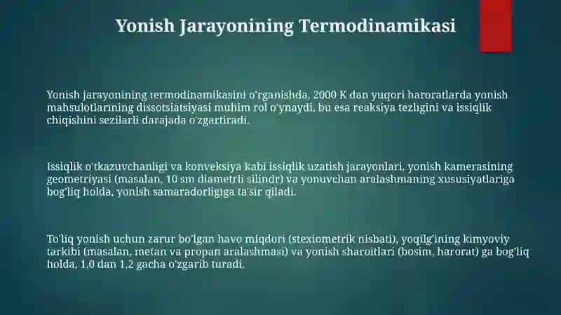Aralash Yoqilgʻilarning Yonish Qonunlari 3