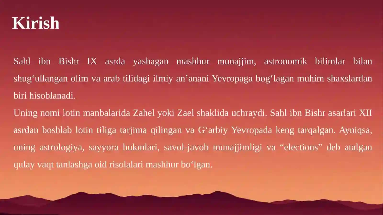 Sahl ibn Bishrning lotinchaga tarjima qilingan asarlari va ularning fan tari xidagi ahamiyati 3