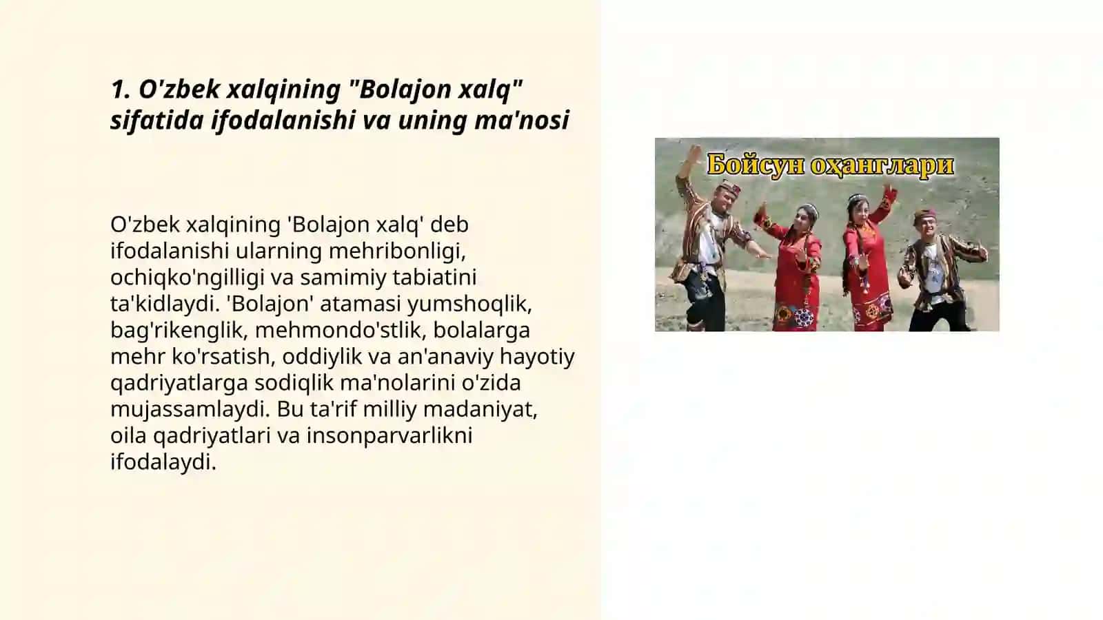 ozbek xalqi bolajon xalq 3
