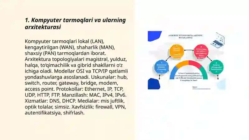 Axborot kommunikatsiya texnologiyalari va tizimlari 3