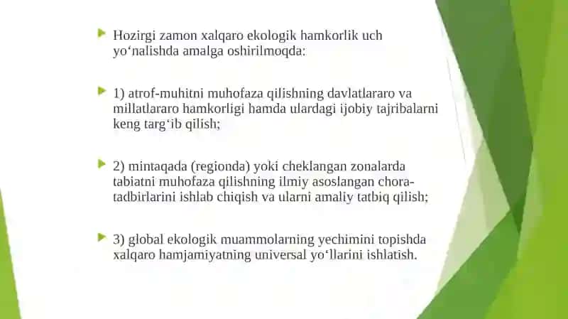Atrof muhitni muhofaza qilishda xalqaro harakat 3