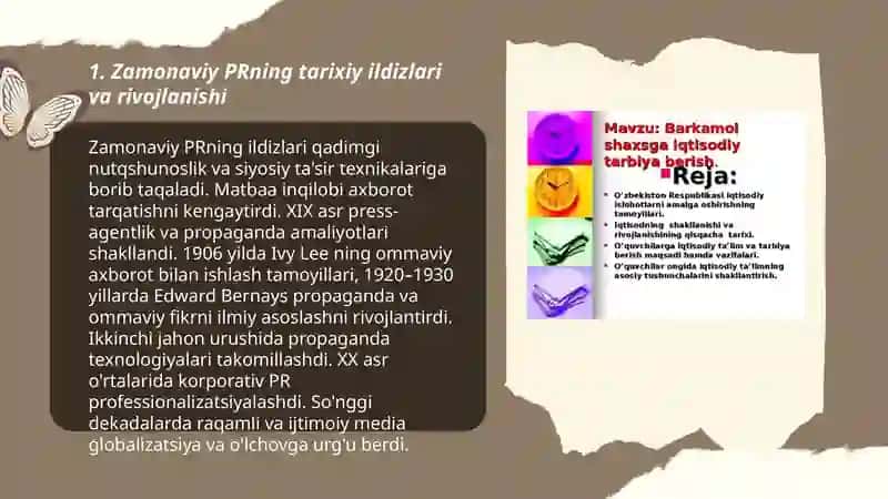 Zamonaviy PRning tarixiy ildizlari va rivojlanishi 3