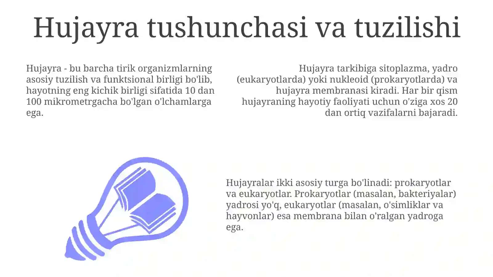 Hujayra tuzilishi va asosiy funktsiyalari 3