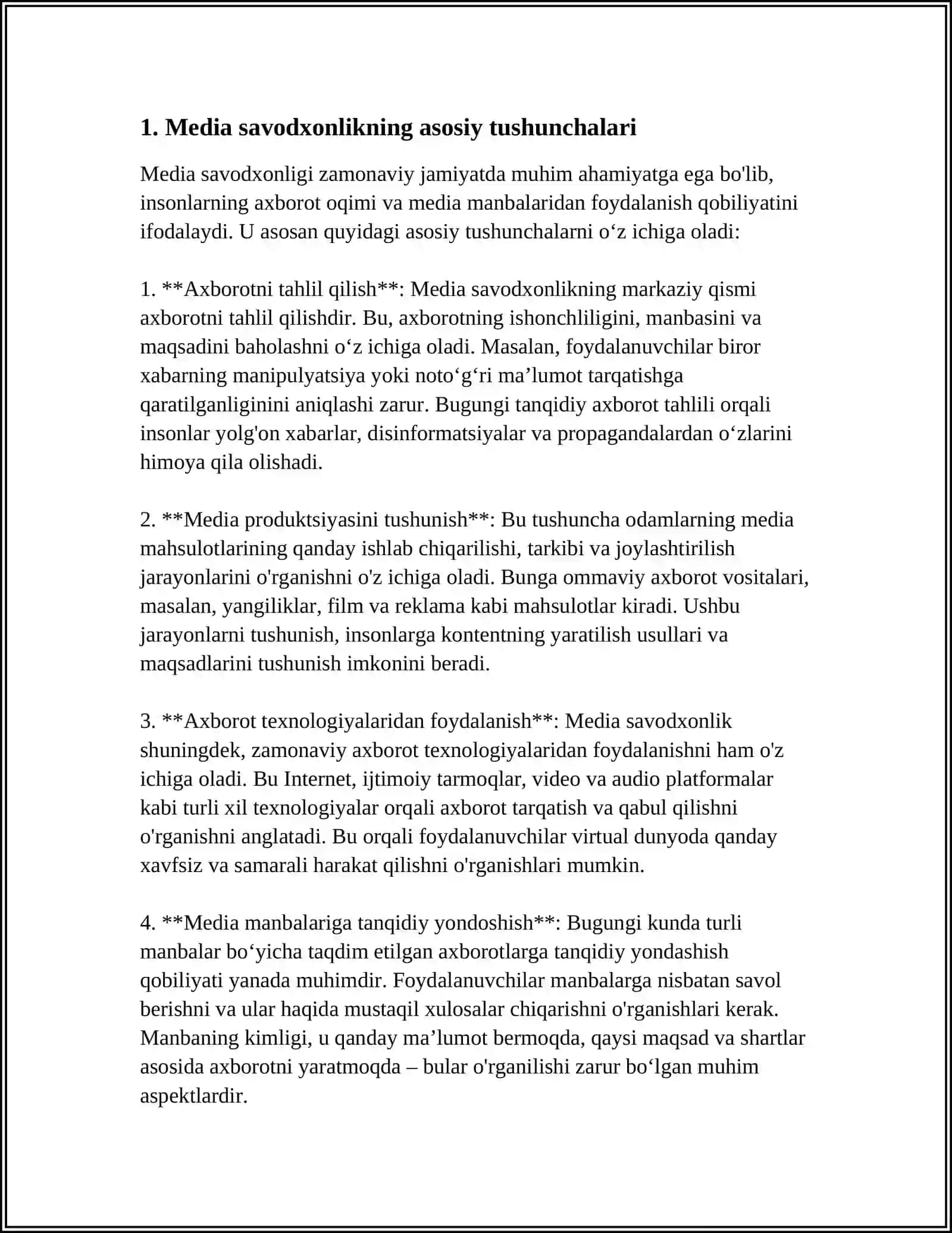 MEDIA SAVODXONLIK TUSHUNCHASI VA UNING AHAMIYATI 3