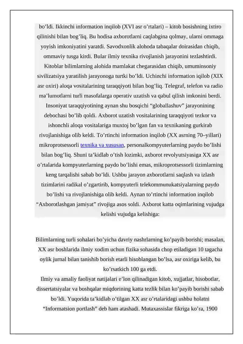 Axborotlashgan jamiyat va uning istiqbollari 3