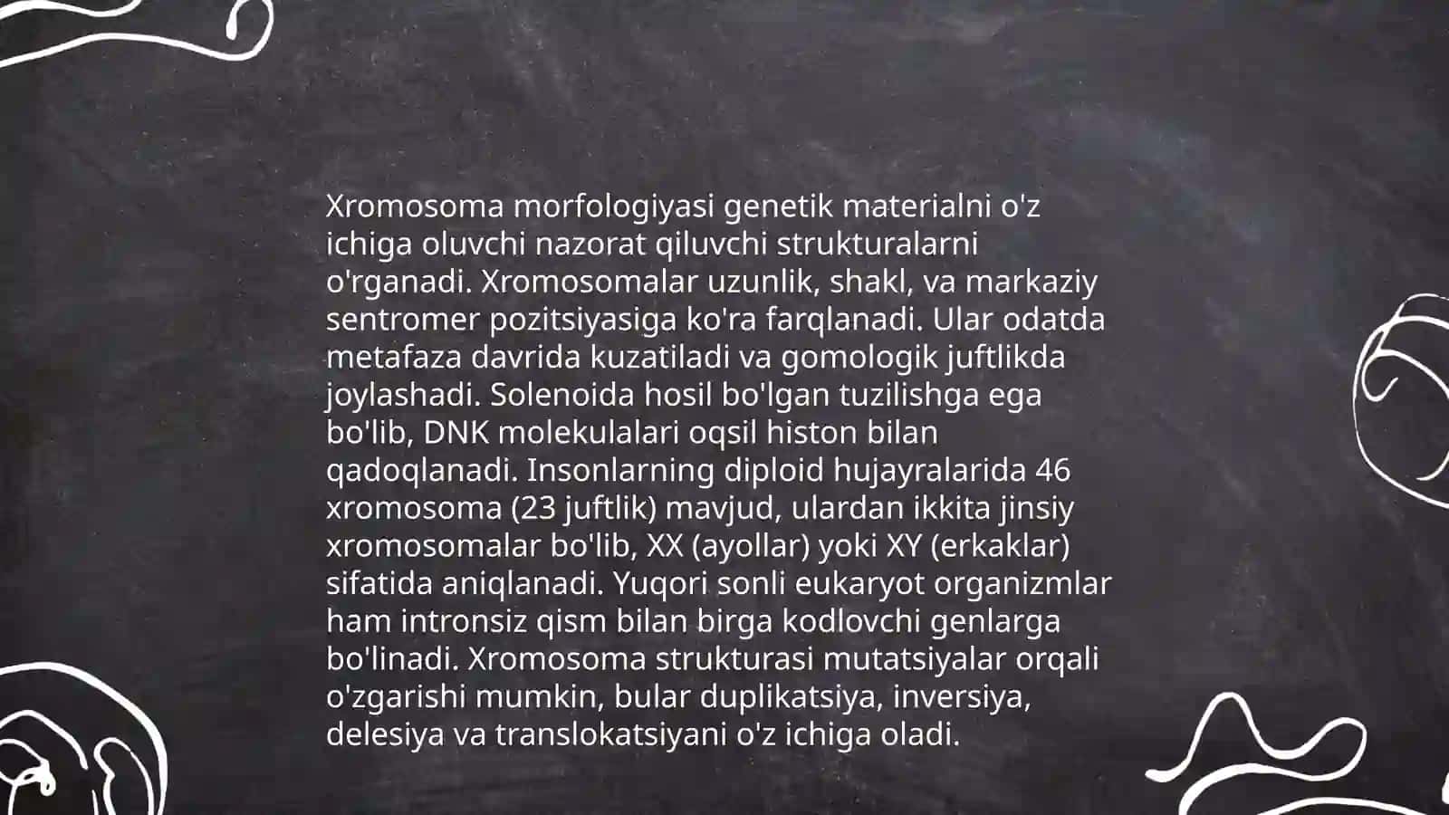 Xromosomalar klassifikatsiyasi sistemalari. Genetik kartalar 3