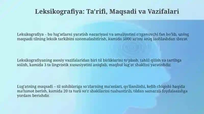 Leksikogragiya lugʻat va uning turlari 3