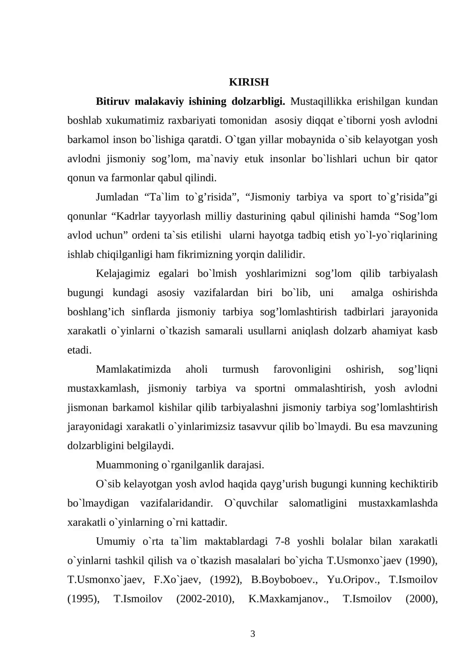 Xarakatli o`yinlarni o`tkazish metodikasi malakaviy ishi 3