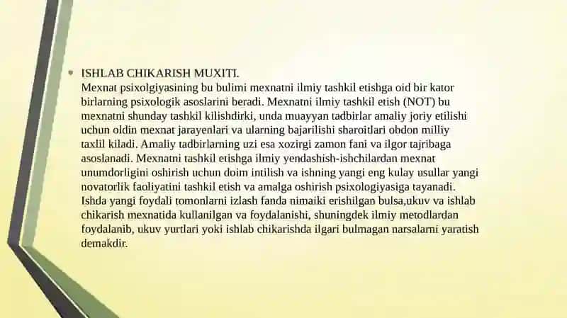 Mehnatni tashkil qilish psixologiyasi 3
