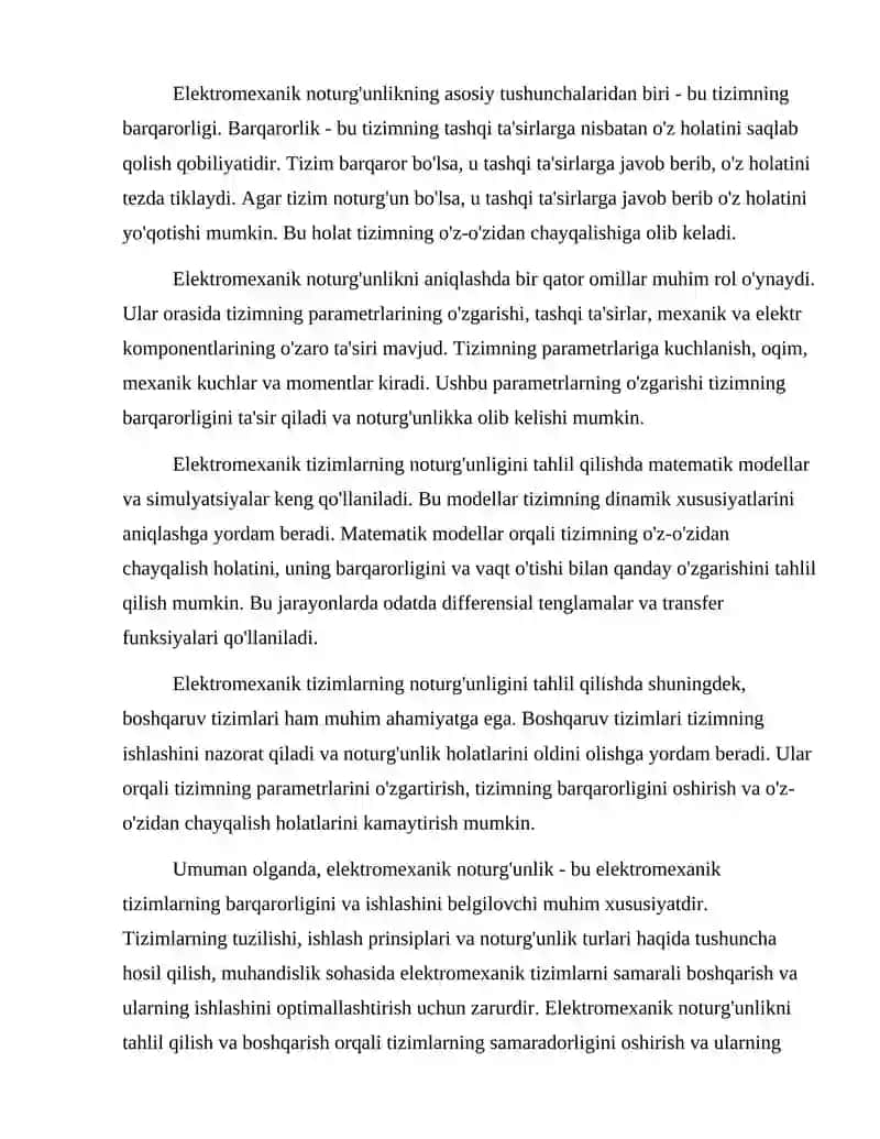 Elektromexanik noturg'unlik 3
