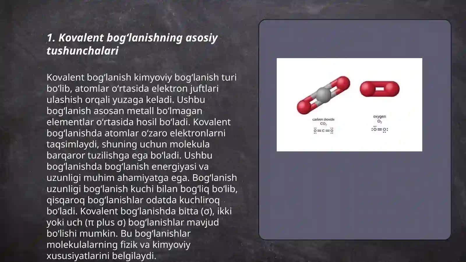 Kovalent bogʻlanishning turlari va Atom orbitallar metodi.Gibritlanish va uning turlari 3
