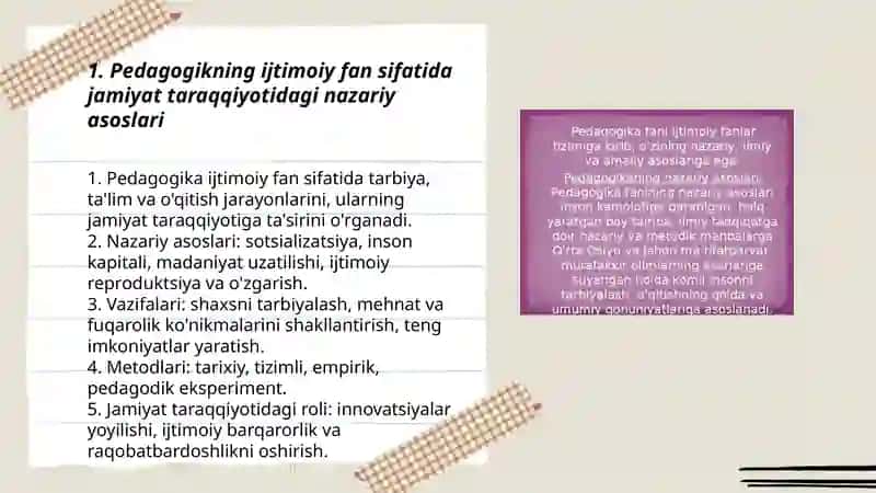 Pedagogikning ijtimoiy fan sifatida jamiyat taraqqiyotidagi oʻrni 3